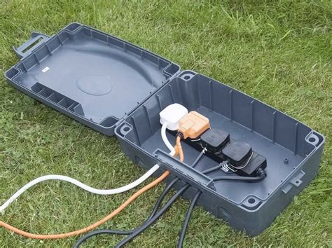 masterplug weatherproof junction box|outdoor extension lead waterproof box.